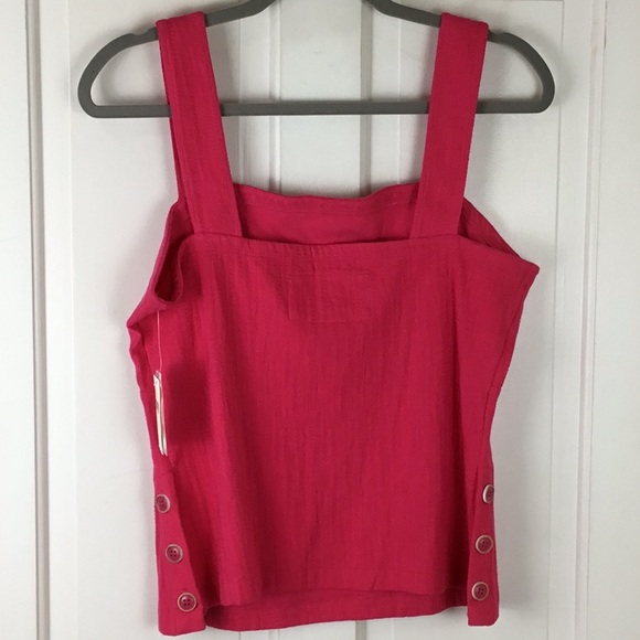 Maeve by Anthropologie NWT Tank top with square neck style and buttons - Picture 3 of 8